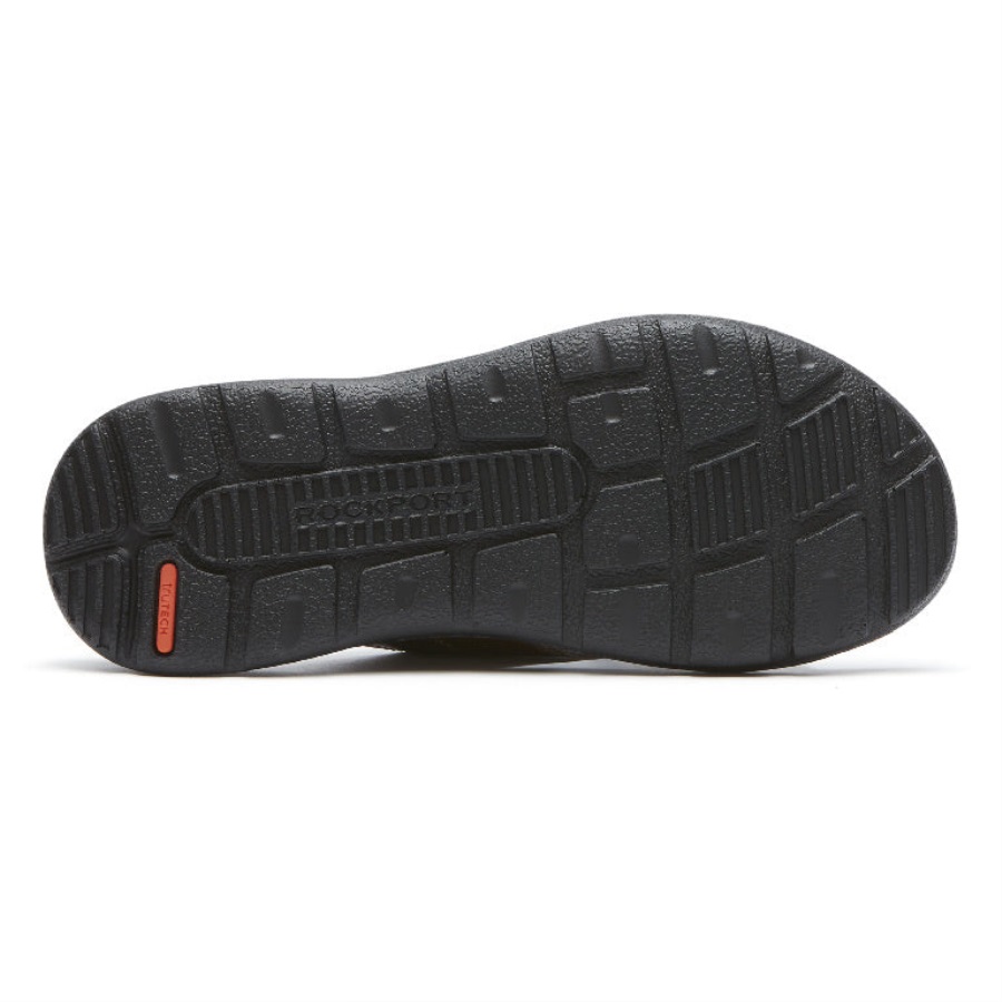 Rockport Darwyn çapraz Bant Slayt Sandal Antrenörü Kahverengi Lea - Görsel 3