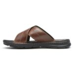 Rockport Darwyn çapraz Bant Slayt Sandal Antrenörü Kahverengi Lea - Görsel 5