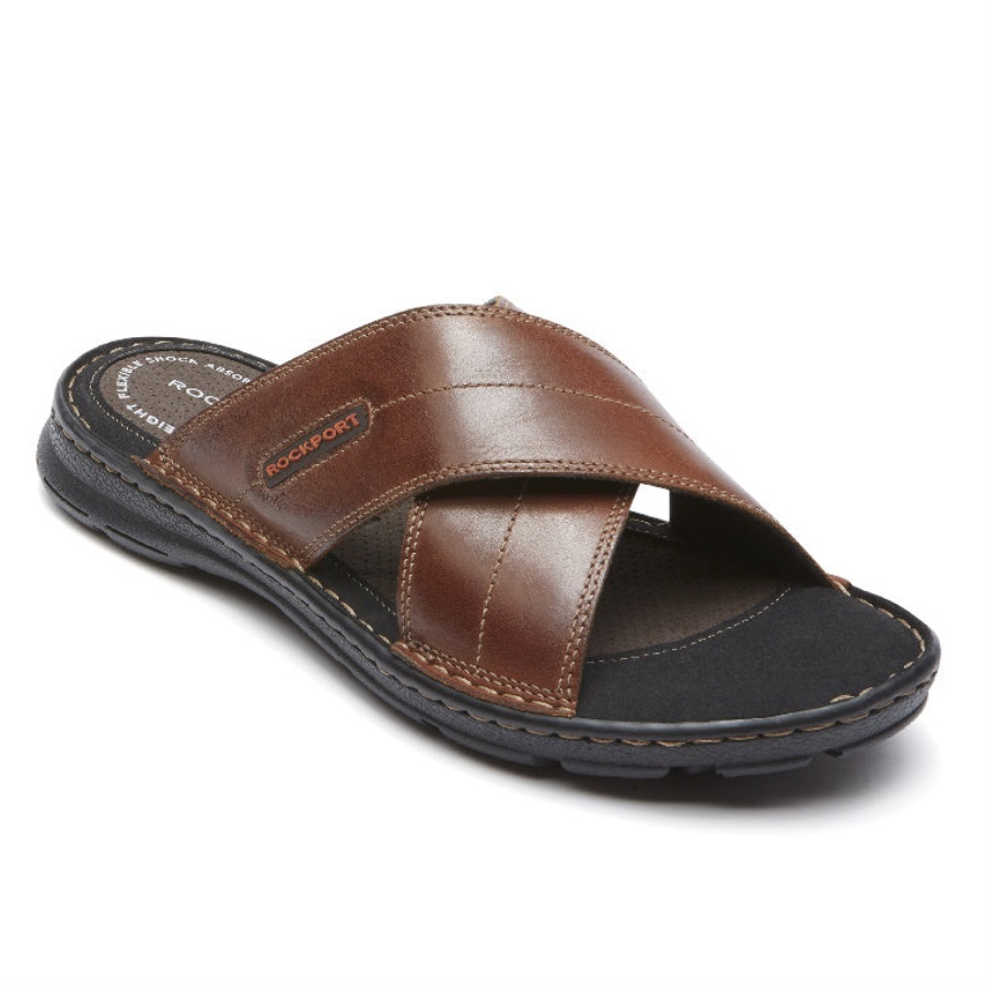 rockport_darwyn_capraz_bant_slayt_sandal_antrenoru_kahverengi_lea.jpg Rockport Darwyn çapraz Bant Slayt Sandal Antrenörü Kahverengi Lea - Görsel 1