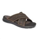 Rockport Darwyn çapraz Bant Slayt Sandal Kahverengi Ii Deri