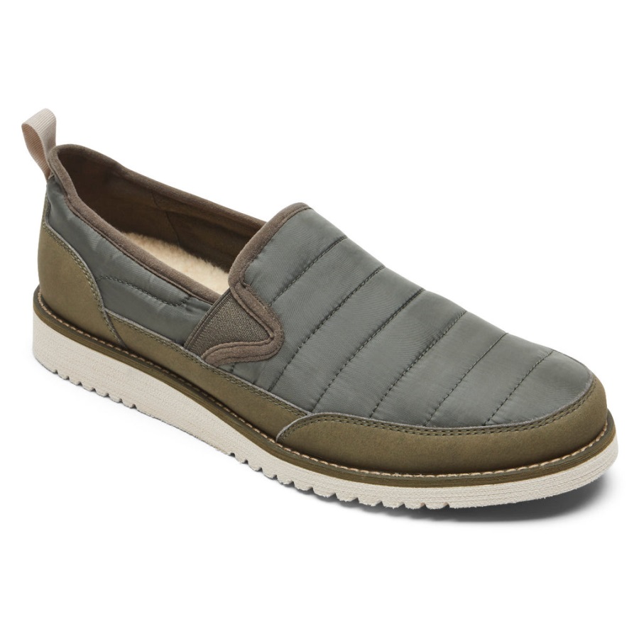 rockport_erkek_axelrod_kapitone_slip_on_zeytin.jpg Rockport Erkek Axelrod Kapitone Slip-on Zeytin - Görsel 1