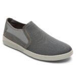 Rockport Erkek Caldwell Ikiz Gore Slip-on Gri örgü Deri