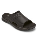 Rockport Erkek Darwyn 2 Slayt Sandalet Siyah Lea Ii