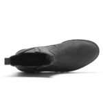 Rockport Erkek Hava Veya Değil Chelsea çizme-su Geçirmez Siyah Deri Süet - Görsel 4