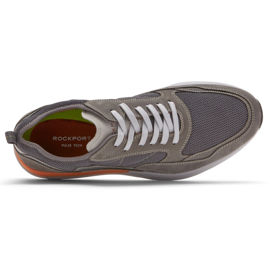 Rockport Erkek Pulsetech Spor Ubal Spor Ayakkabı çelik Gri Nubuk Ağ - Görsel 4