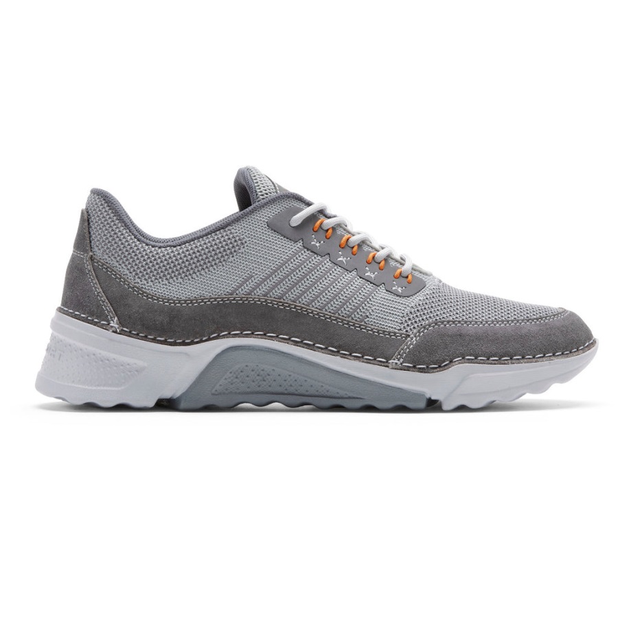 Rockport Erkek Rocsports Spor Ayakkabı Gri örgü Süet - Görsel 2