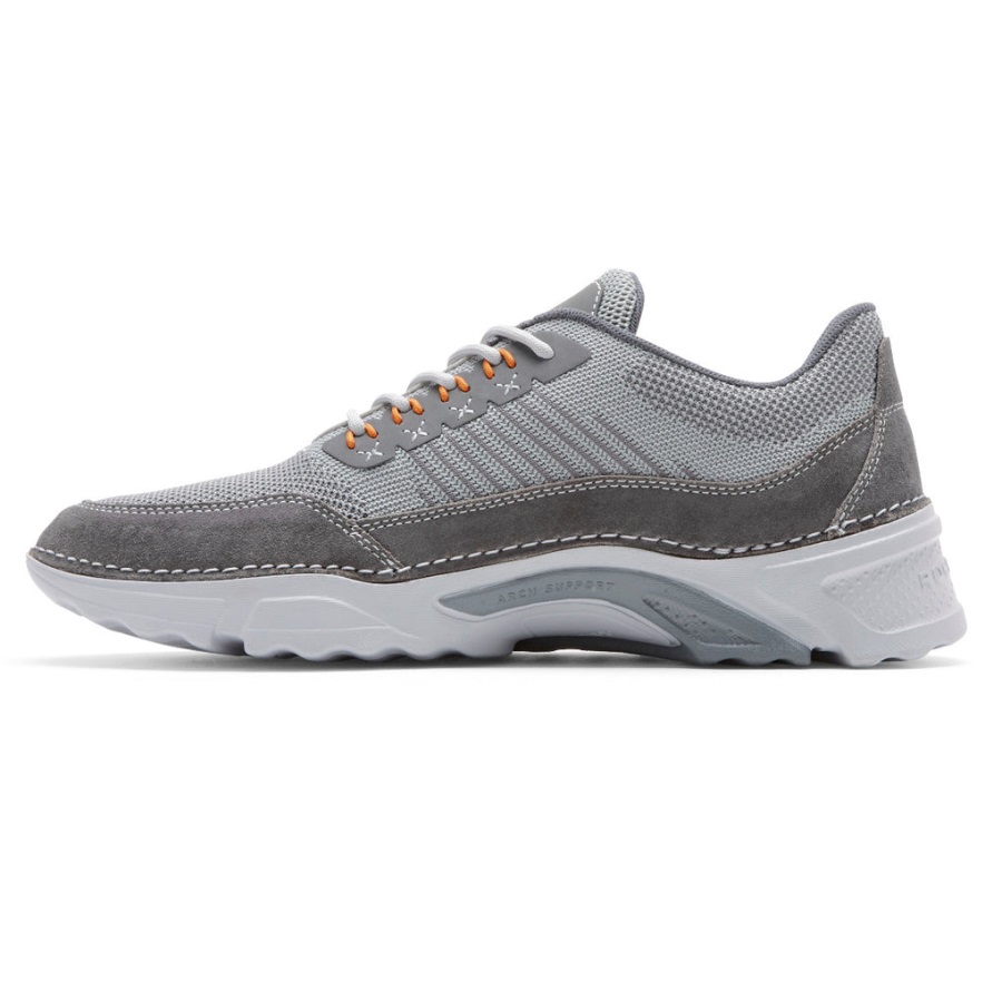 Rockport Erkek Rocsports Spor Ayakkabı Gri örgü Süet - Görsel 5