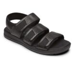 Rockport Erkek şanslı Bay Elbise 3 Bant Sandalet Siyah