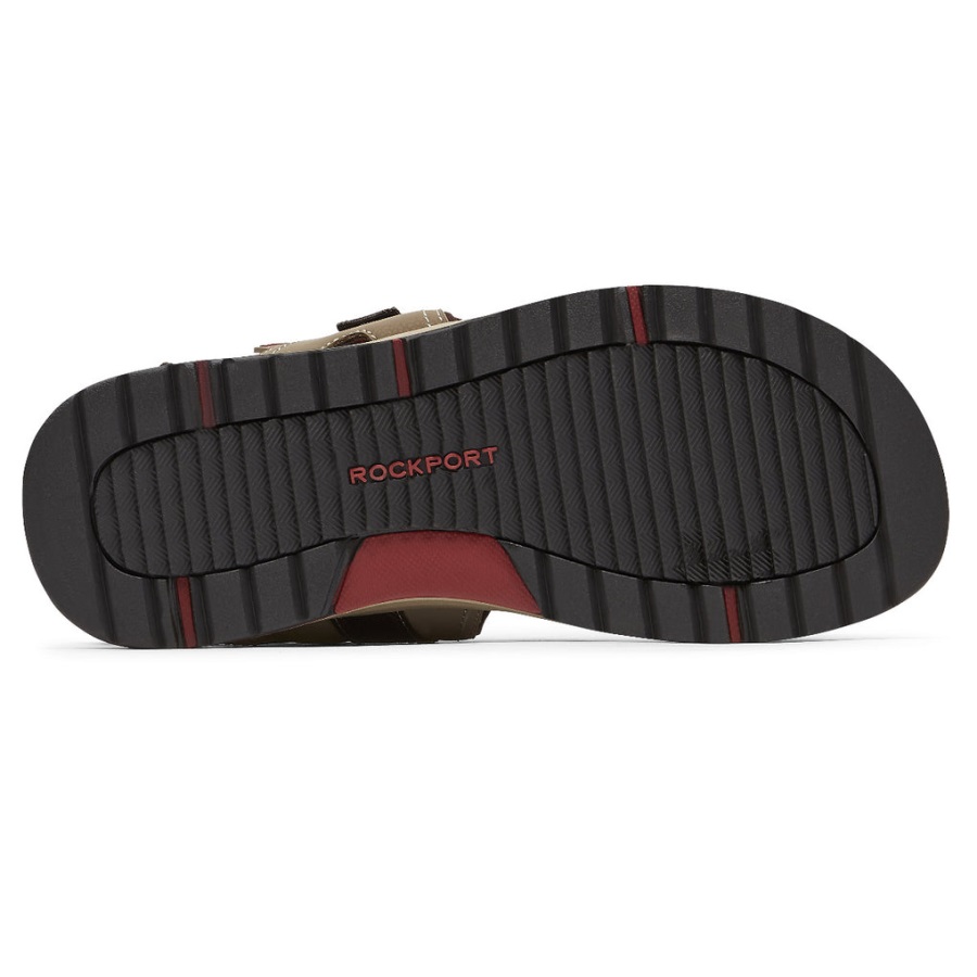 Rockport Erkek şanslı Bay Spor 3 Kayış Sandal Tan - Görsel 3