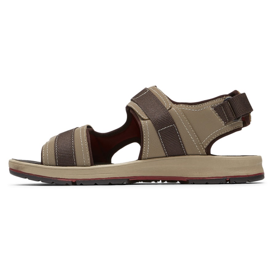 Rockport Erkek şanslı Bay Spor 3 Kayış Sandal Tan - Görsel 5