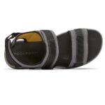 Rockport Erkek şanslı Bay Spor 3 Kayış Sandalet Gri - Görsel 4