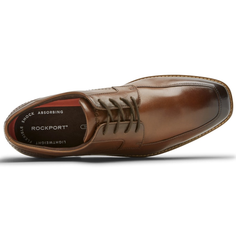 Rockport Erkek Slayter önlük Burun Oxford Yeni Kahverengi Cam - Görsel 4
