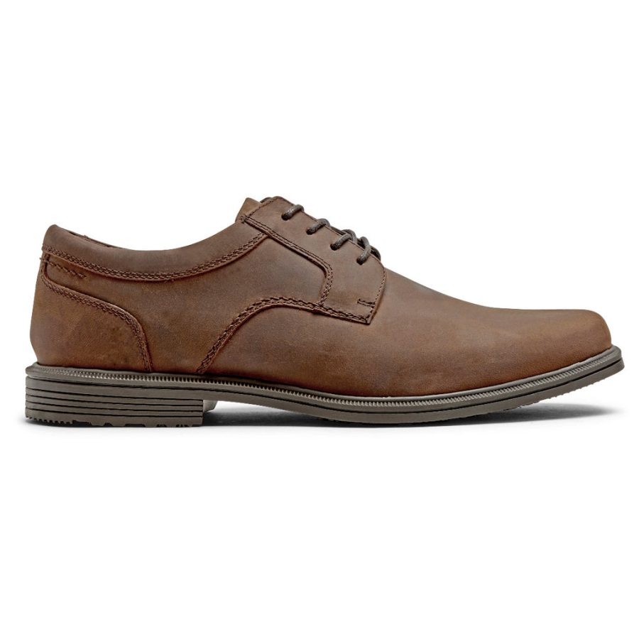Rockport Erkek Taylor Düz Burunlu Oxford-su Geçirmez Tan Ch - Görsel 2