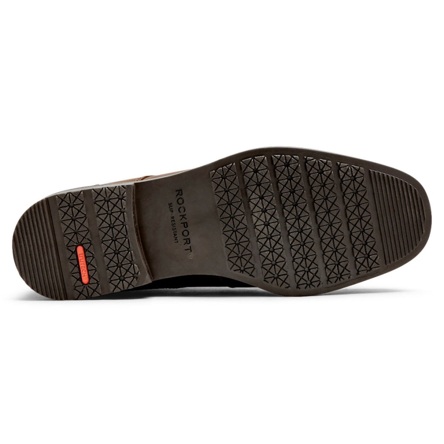 Rockport Erkek Taylor Düz Burunlu Oxford-su Geçirmez Tan Ch - Görsel 3