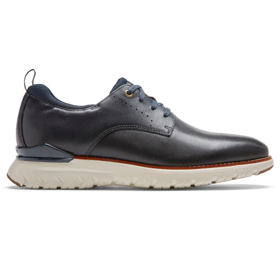 Rockport Erkek Toplam Hareket Spor Düz Burunlu Oxford Yeni Elbise Maviler - Görsel 2