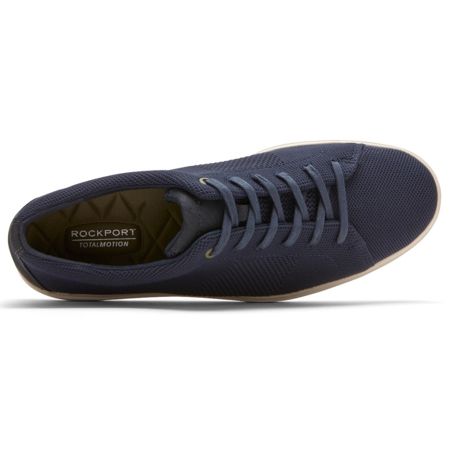 Rockport Erkek Total Motion Lite örgü Spor Ayakkabı Yeni Mavi Elbise - Görsel 4