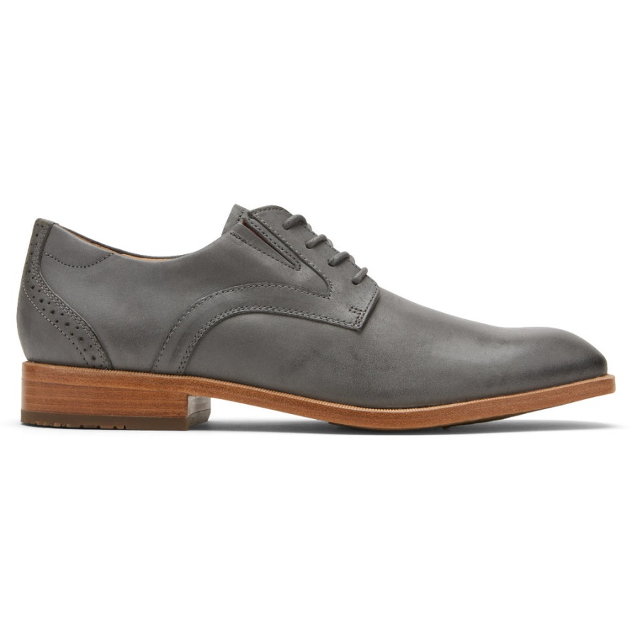 Rockport Erkek Total Motion Office Düz Burunlu Oxford çelik Gri - Görsel 2