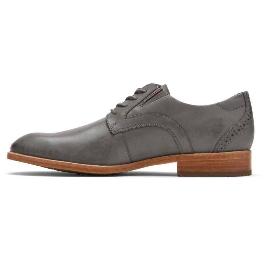Rockport Erkek Total Motion Office Düz Burunlu Oxford çelik Gri - Görsel 5