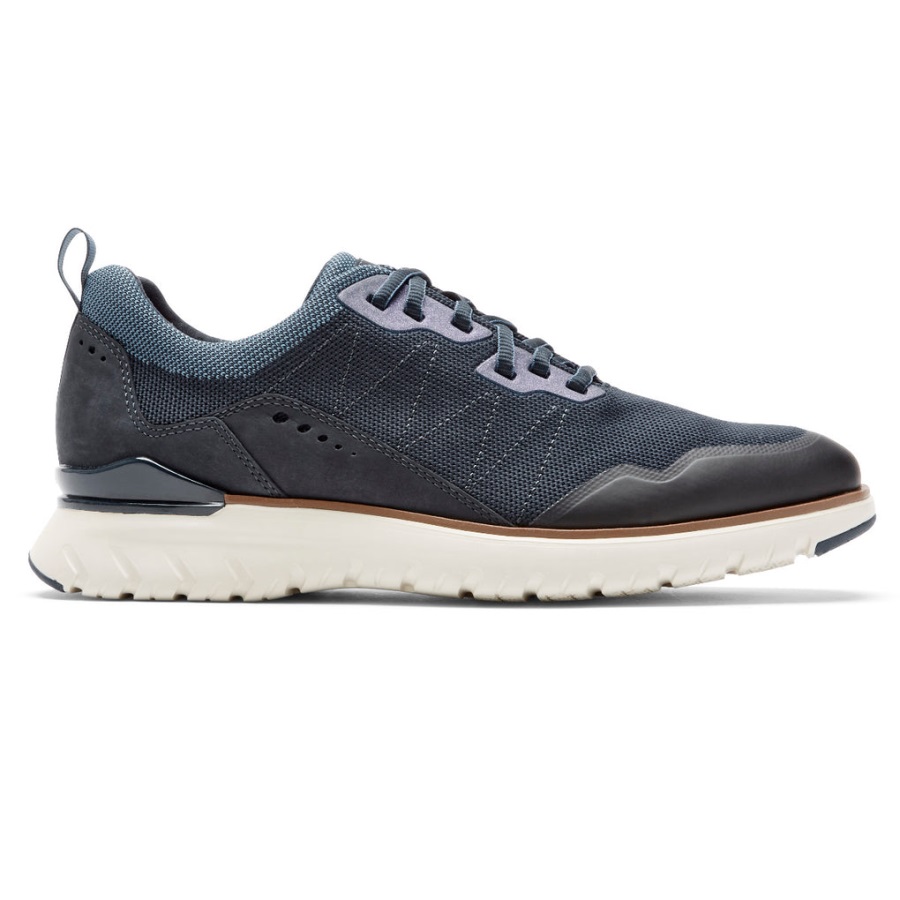 Rockport Erkek Total Motion Spor çamurluk Spor Ayakkabı Yeni Mavi Elbise - Görsel 2