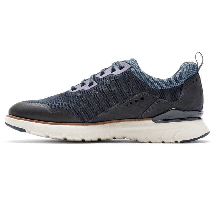 Rockport Erkek Total Motion Spor çamurluk Spor Ayakkabı Yeni Mavi Elbise - Görsel 5