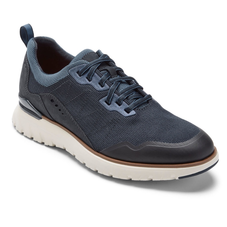 Rockport Erkek Total Motion Spor çamurluk Spor Ayakkabı Yeni Mavi Elbise - Görsel 1