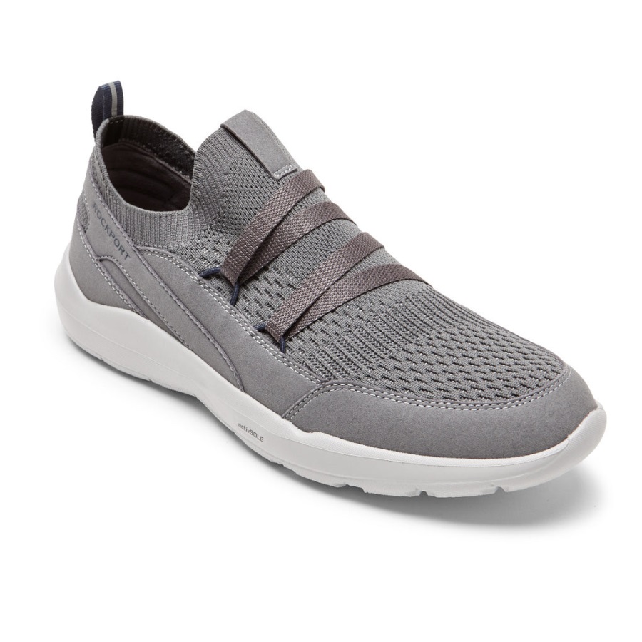 Rockport Erkek Truflex Evrim çamurluk Geçmeli Spor Ayakkabı çelik Gri - Görsel 1