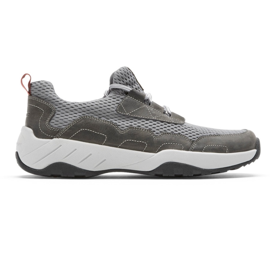 Rockport Erkek Xcs Ladin Tepe Slip-on Spor Ayakkabı Gri Deri örgü - Görsel 2