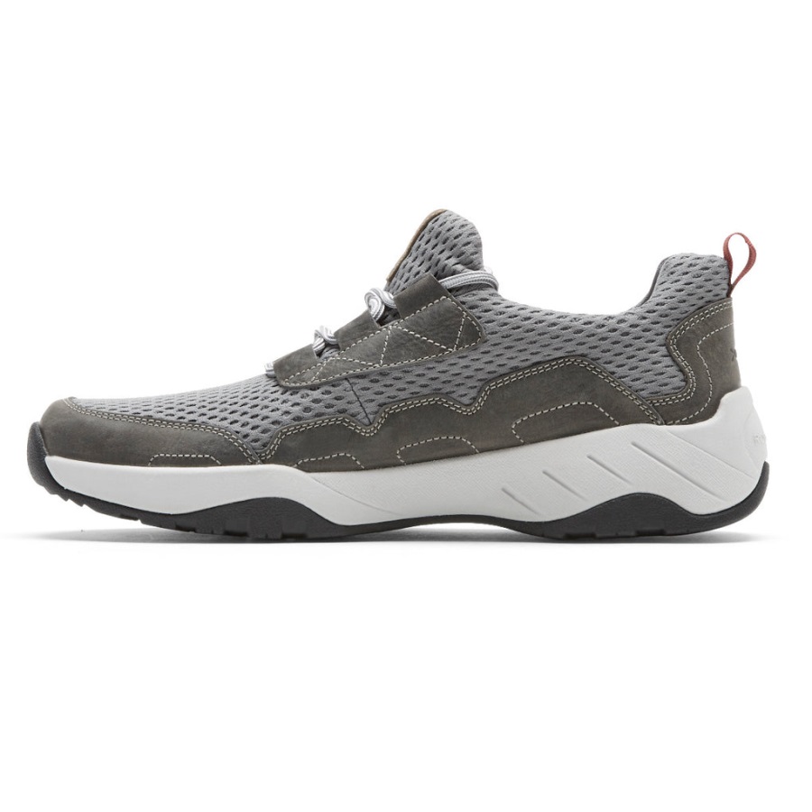 Rockport Erkek Xcs Ladin Tepe Slip-on Spor Ayakkabı Gri Deri örgü - Görsel 5
