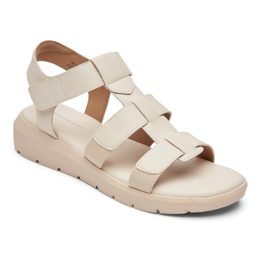 rockport_kadin_abbie_t_kayis_sandalet_vanilya.jpg Rockport Kadın Abbie T-kayış Sandalet Vanilya - Görsel 1