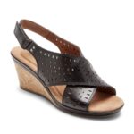Rockport Kadın Janna Slingback Kama Sandal Siyah Deri
