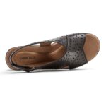 Rockport Kadın Janna Slingback Kama Sandal Siyah Deri - Görsel 4