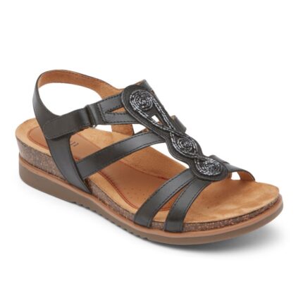 Rockport Kadın Mayo Boncuklu Sandalet Siyah