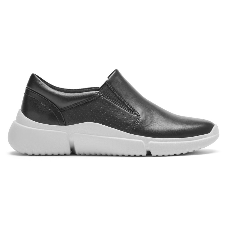 Rockport Kadın R-evolution Yıkanabilir Slip-on Spor Ayakkabı Siyah Yıkanabilir W Beyaz Taban - Görsel 2