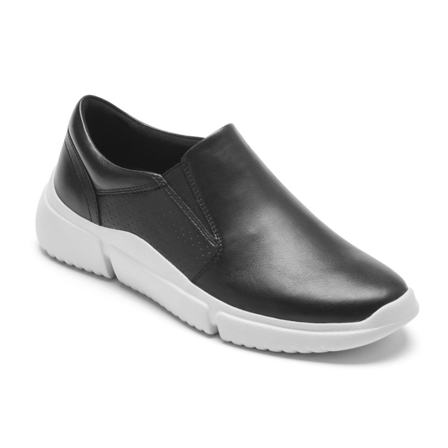Rockport Kadın R-evolution Yıkanabilir Slip-on Spor Ayakkabı Siyah Yıkanabilir W Beyaz Taban - Görsel 1