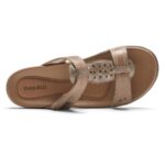Rockport Kadın Rubey Slayt Sandal Taupe çok Deri - Görsel 4