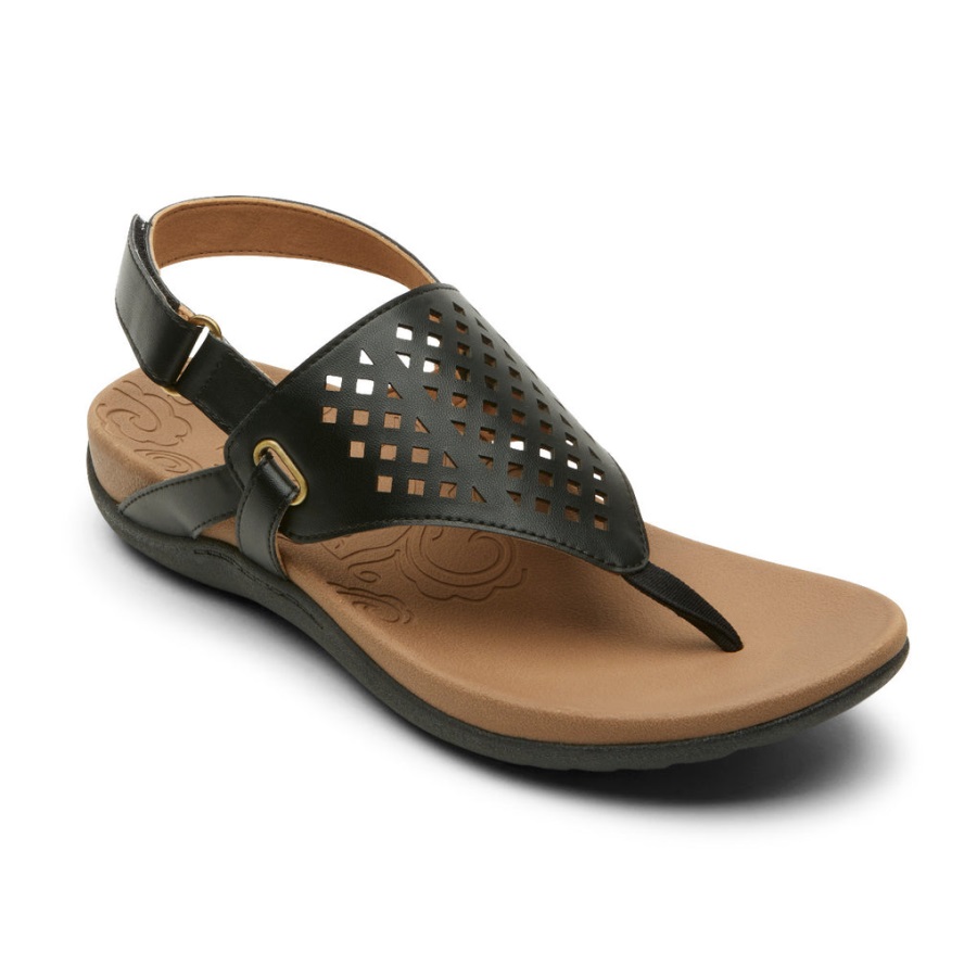 rockport_kadin_sirt_tanga_sandalet_siyah.jpg Rockport Kadın Sırt Tanga Sandalet Siyah - Görsel 1