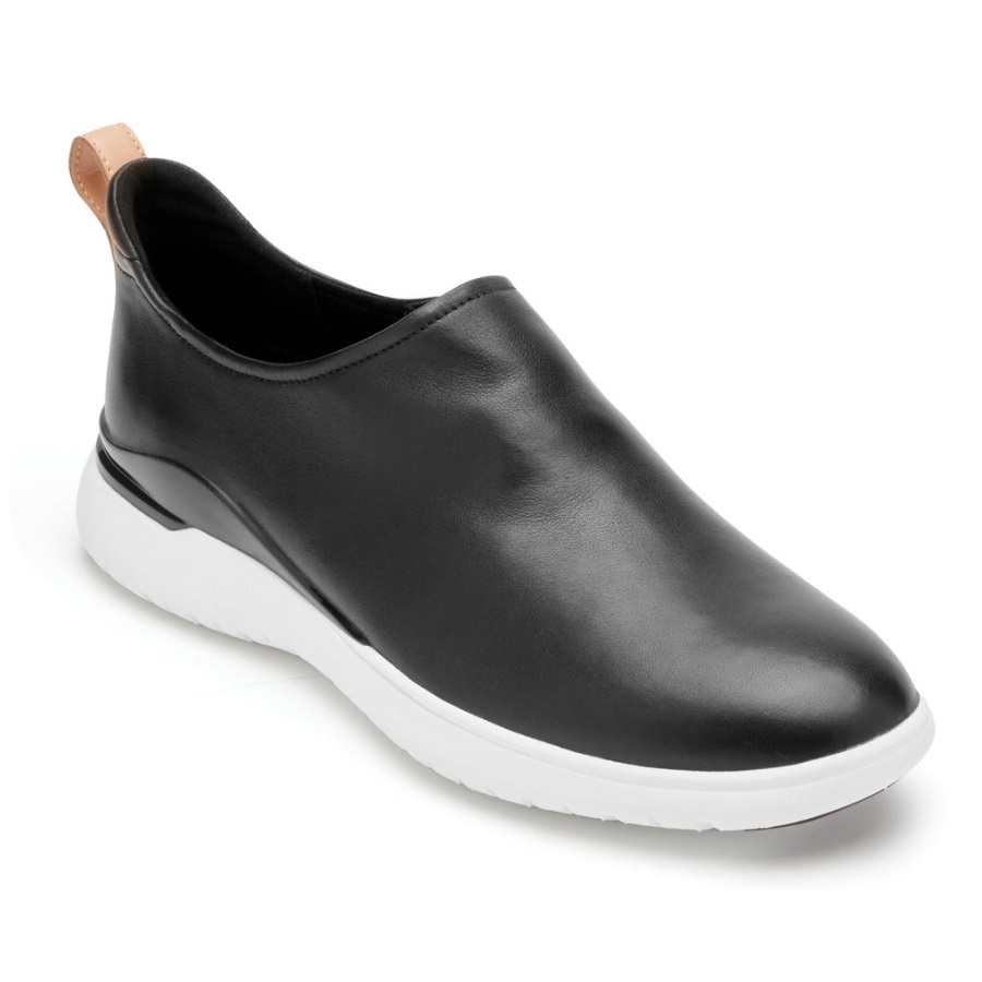 Rockport Kadın Toplam Hareket Sporu Yüksek Slip-on Siyah Deri - Görsel 1