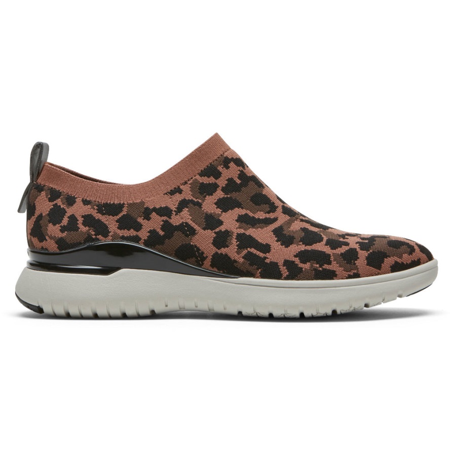 Rockport Kadın Toplam Hareket Sporu Yüksek Slip-on Ten Rengi Leopar - Görsel 2