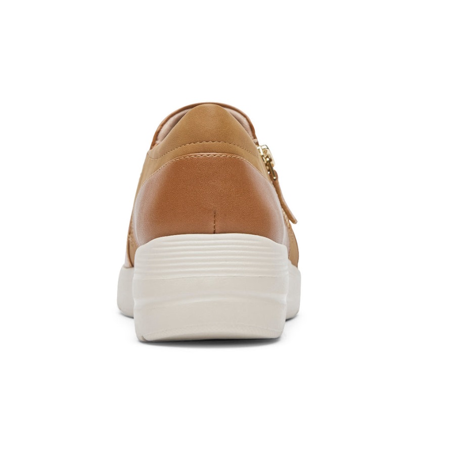 Rockport Kadın Total Motion Lillie Yan Fermuarlı Spor Ayakkabı Bal - Görsel 5