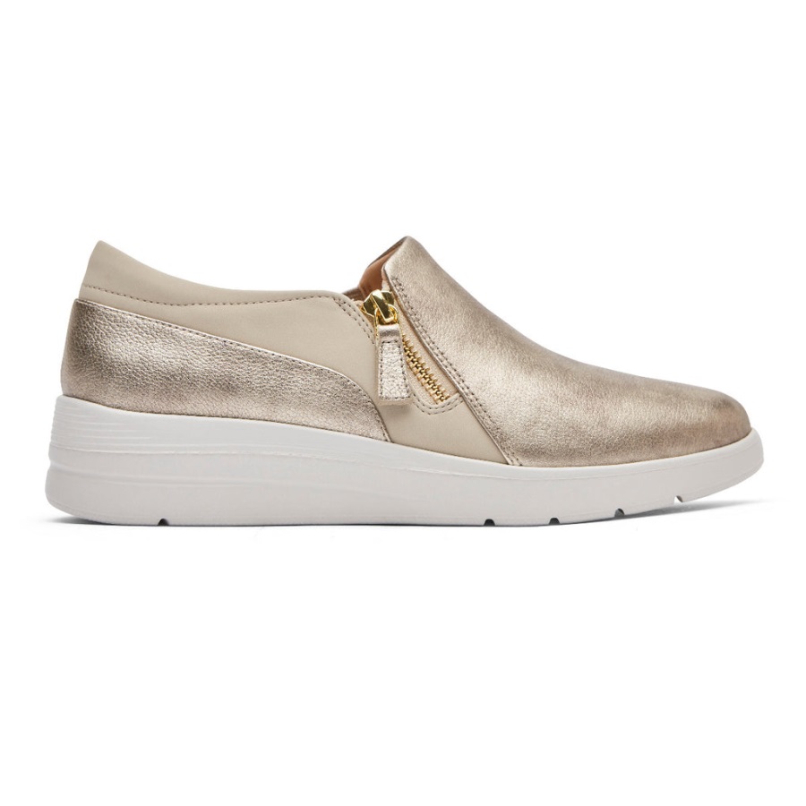 Rockport Kadın Total Motion Lillie Yan Fermuarlı Spor Ayakkabı Starlight - Görsel 2