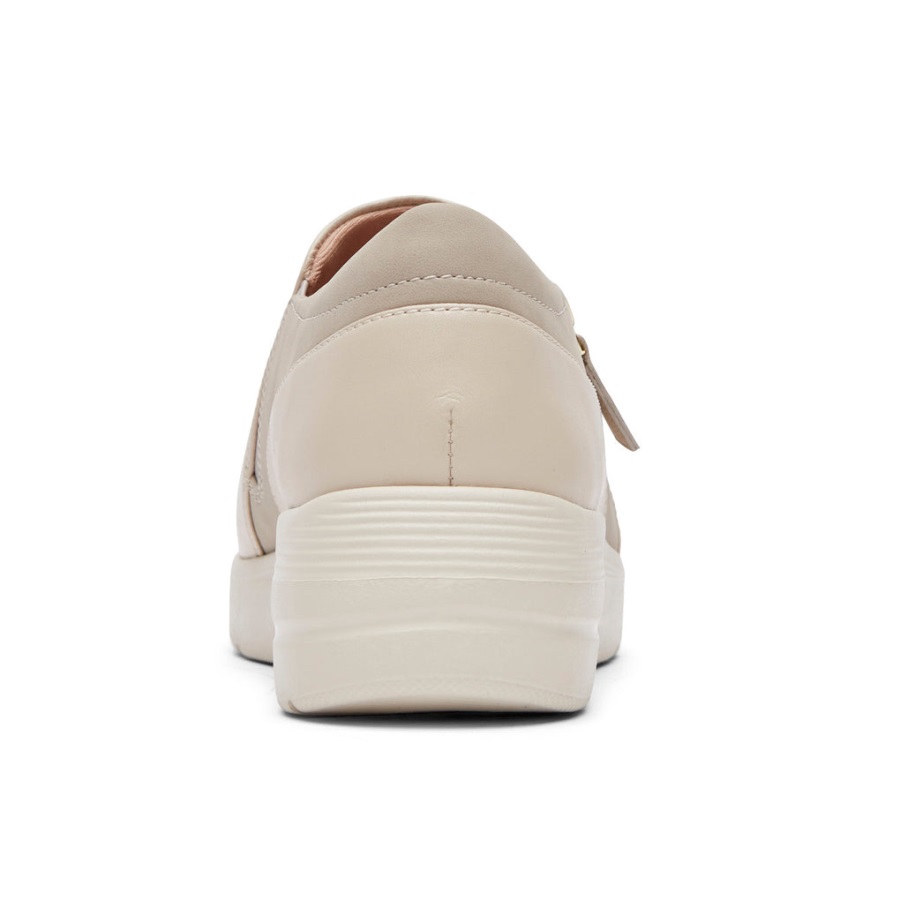 Rockport Kadın Total Motion Lillie Yandan Fermuarlı Spor Ayakkabı Vanilya - Görsel 5