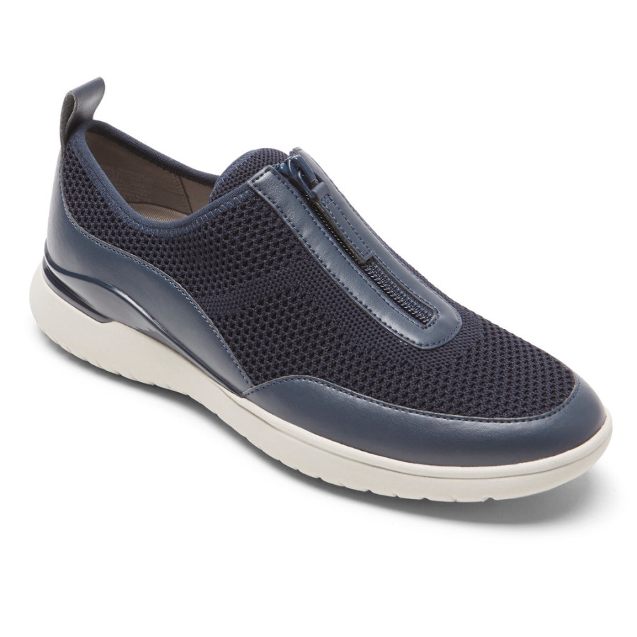 Rockport Kadın Total Motion Spor Fermuarlı Spor Ayakkabı Lacivert - Görsel 1