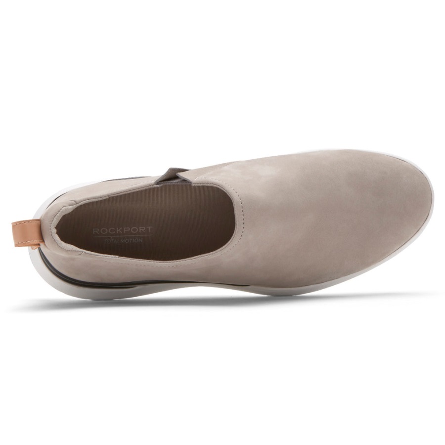 Rockport Kadın Total Motion Spor Yüksek Slip-on çelik Gri Nubuk - Görsel 4