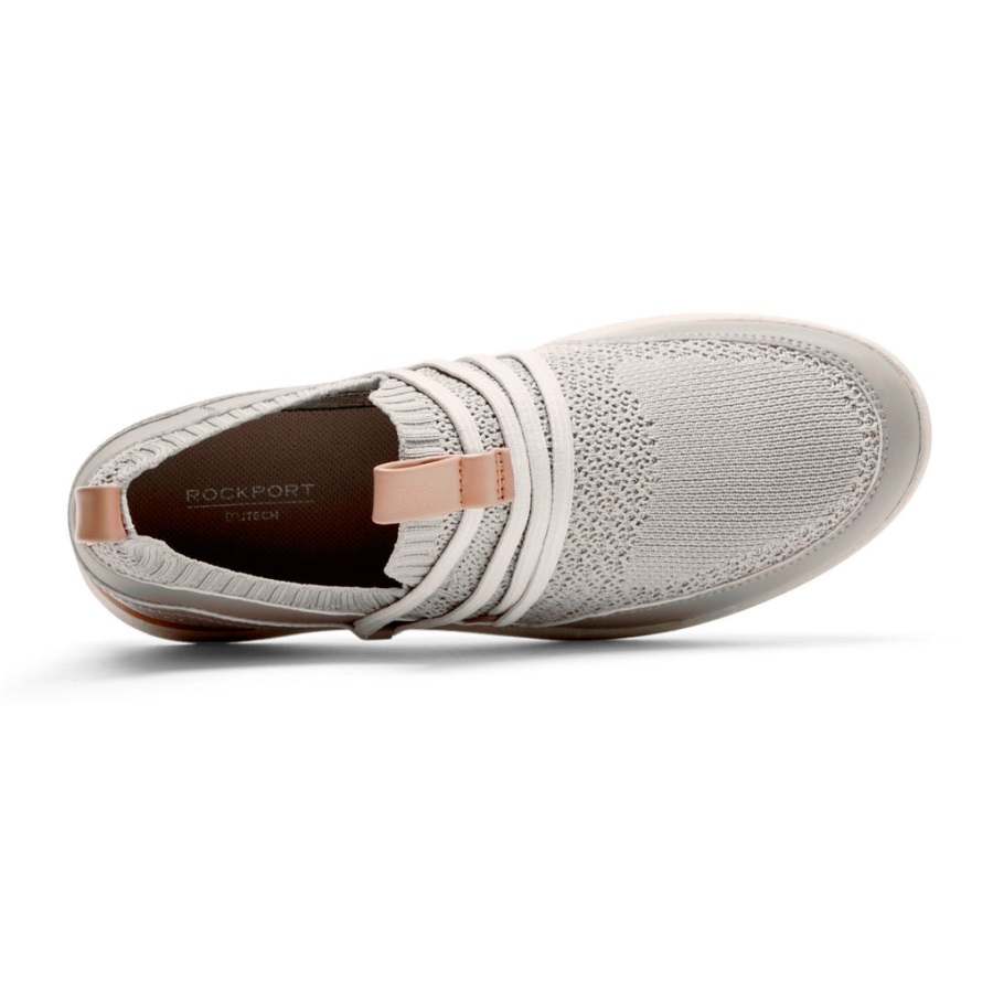 Rockport Kadın Truflex Fly Yıkanabilir Bungee Spor Ayakkabı Gri - Görsel 4