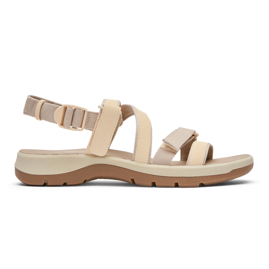 Rockport Kadın Xcs Iz Tech Yıkanabilir Askılı Sandal Beyaz Vanilya - Görsel 2